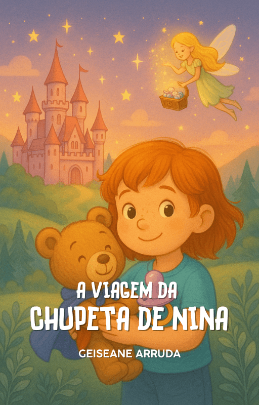 Capa do livro A Viagem da Chupeta de Nina — Geiseane Arruda